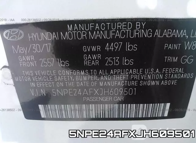 5NPE24AFXJH609501 фото 10