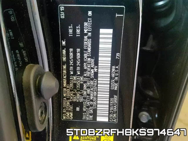 5TDBZRFH8KS974647 фото 2