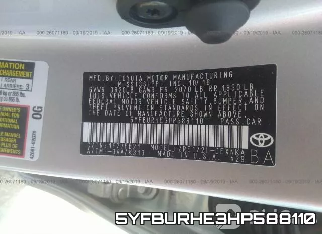 5YFBURHE3HP588110 фото 10