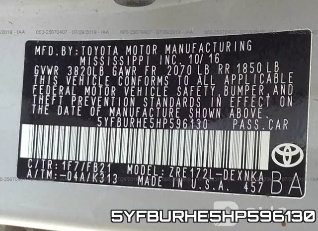 5YFBURHE5HP596130 фото 10