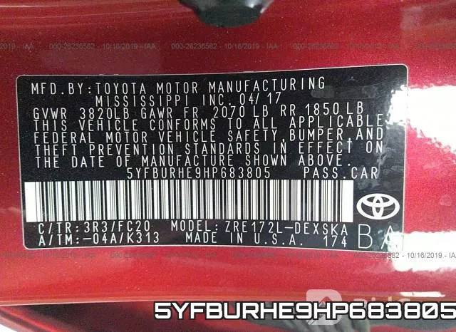 5YFBURHE9HP683805 фото 10
