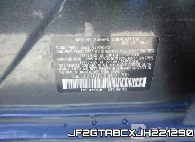JF2GTABCXJH221290 фото 10