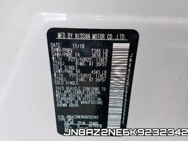 JN8AZ2NE6K9232342 фото 2