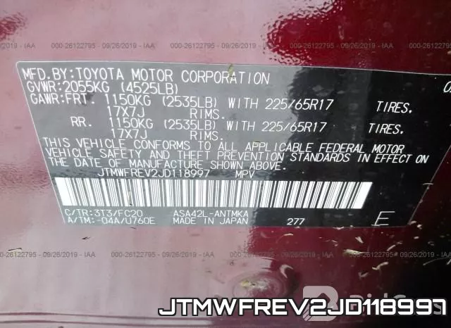 JTMWFREV2JD118997 фото 10