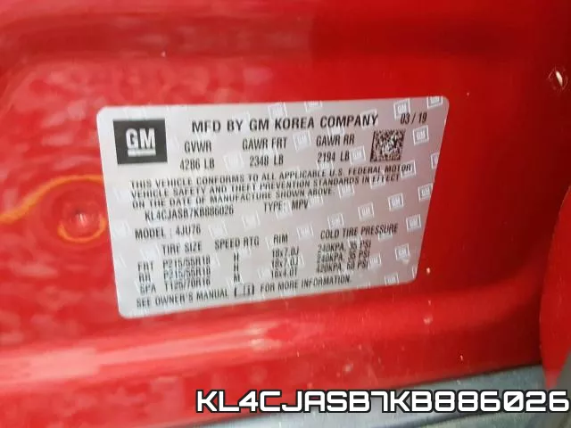 KL4CJASB7KB886026 фото 2