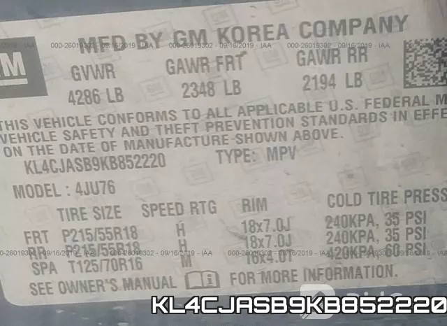 KL4CJASB9KB852220 фото 10