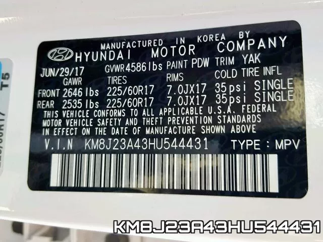KM8J23A43HU544431 фото 2