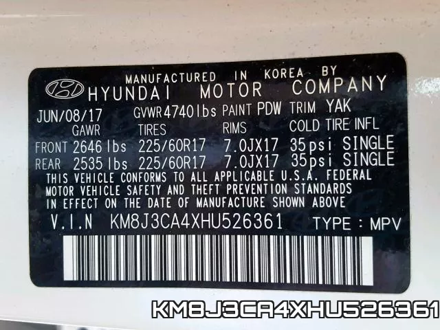 KM8J3CA4XHU526361 фото 2