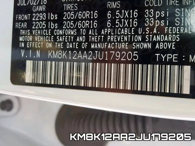 KM8K12AA2JU179205 фото 2