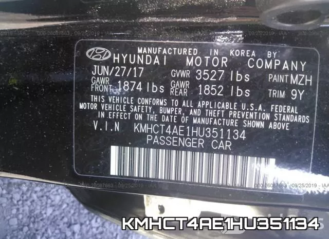 KMHCT4AE1HU351134 фото 10