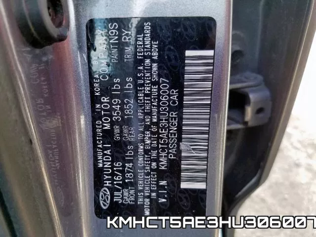 KMHCT5AE3HU306007 фото 2