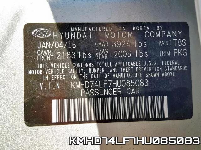 KMHD74LF7HU085083 фото 2