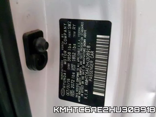 KMHTC6AE2HU308918 фото 2