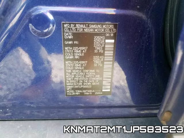 KNMAT2MT1JP583523 фото 2
