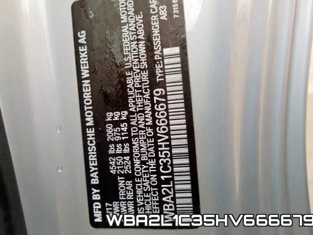 WBA2L1C35HV666679 фото 2
