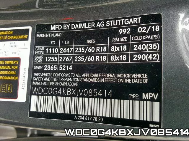 WDC0G4KBXJV085414 фото 2