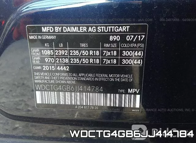 WDCTG4GB6JJ414784 фото 10