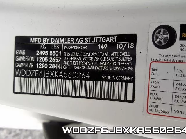 WDDZF6JBXKA560264 фото 2