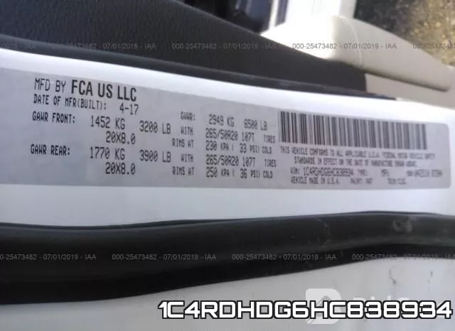 1C4RDHDG6HC838934 фото 10