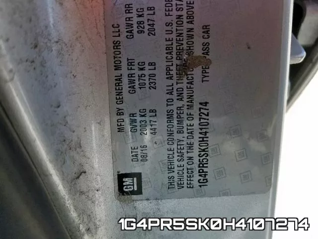 1G4PR5SK0H4107274 фото 2