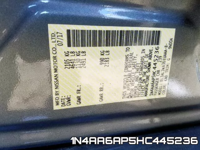 1N4AA6AP5HC445236 фото 2