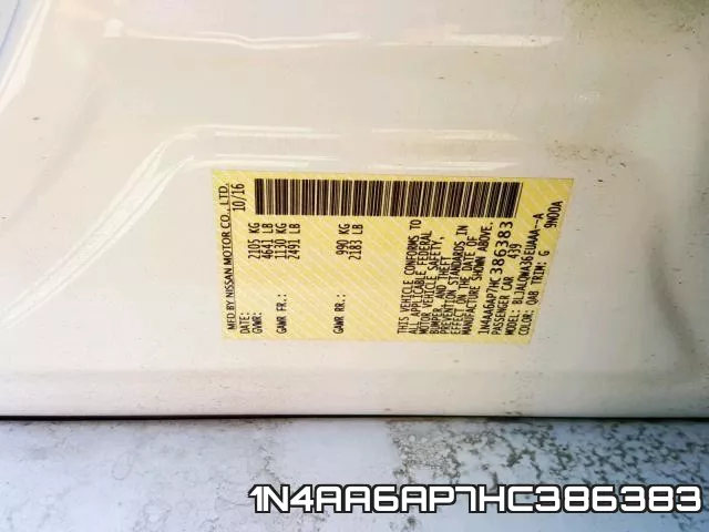 1N4AA6AP7HC386383 фото 2