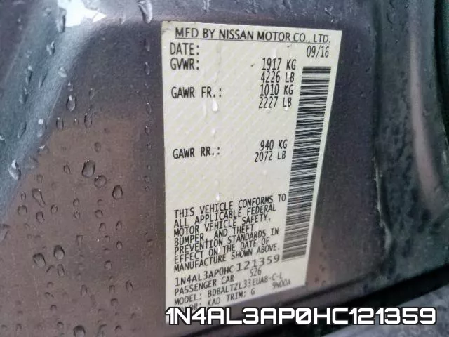 1N4AL3AP0HC121359 фото 2