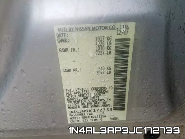 1N4AL3AP3JC172733 фото 2
