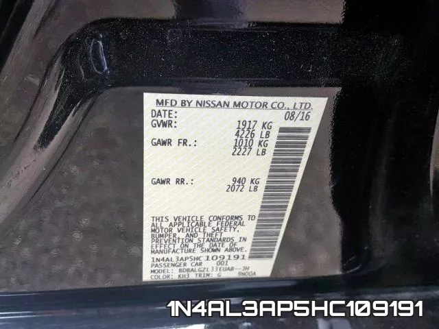 1N4AL3AP5HC109191 фото 2