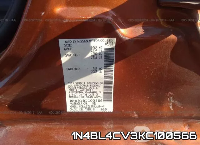1N4BL4CV3KC100566 фото 10