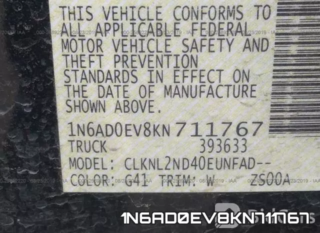 1N6AD0EV8KN711767 фото 10