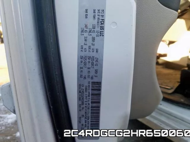 2C4RDGCG2HR650060 фото 2