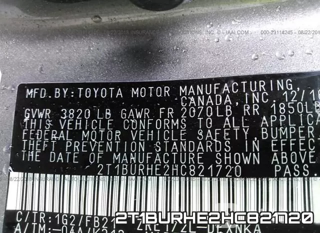 2T1BURHE2HC821720 фото 10