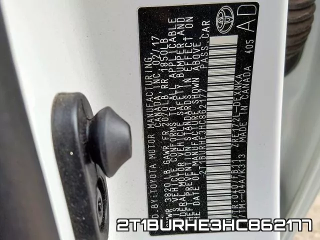 2T1BURHE3HC862177 фото 2