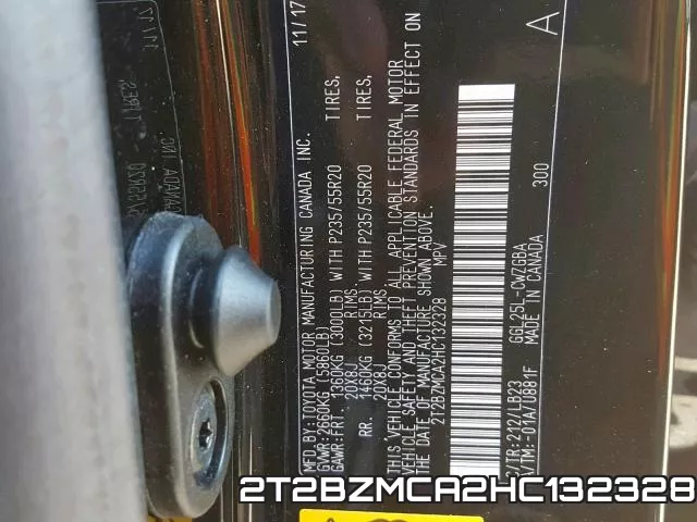 2T2BZMCA2HC132328 фото 2