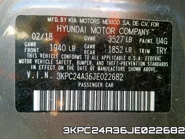 3KPC24A36JE022682 фото 2