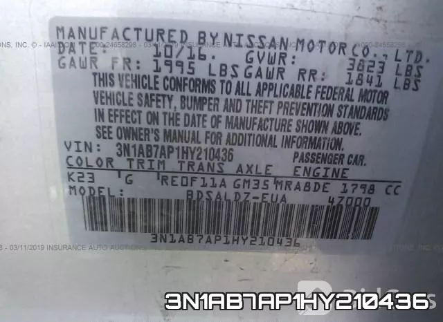 3N1AB7AP1HY210436 фото 8