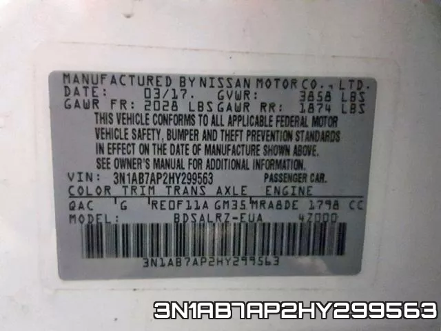 3N1AB7AP2HY299563 фото 2