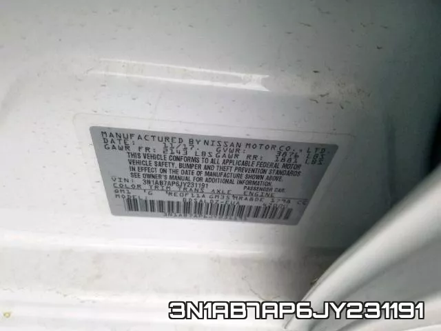 3N1AB7AP6JY231191 фото 2