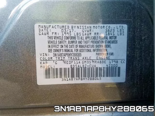 3N1AB7AP8HY288065 фото 2