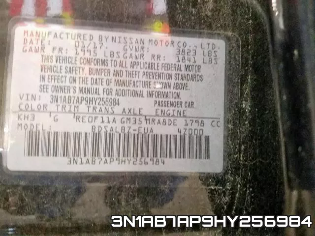 3N1AB7AP9HY256984 фото 2