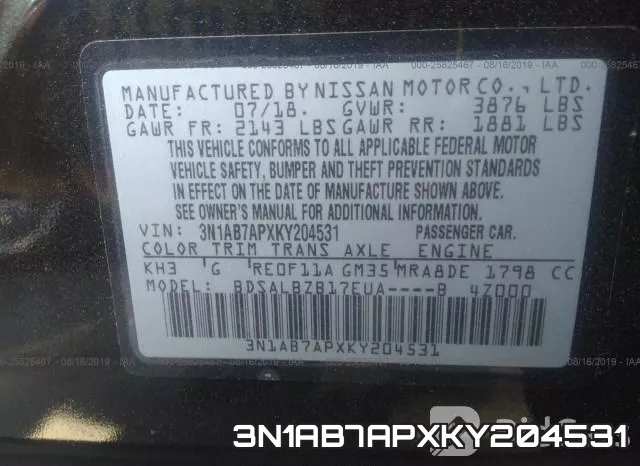 3N1AB7APXKY204531 фото 10