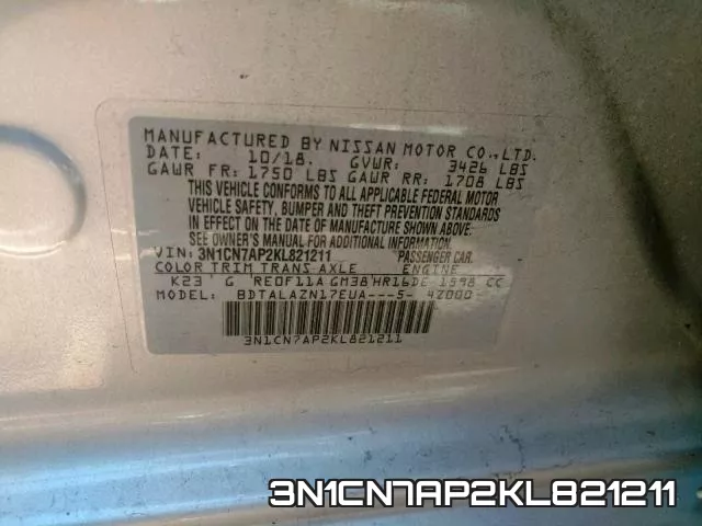 3N1CN7AP2KL821211 фото 2