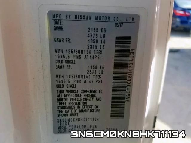 3N6CM0KN8HK711134 фото 2