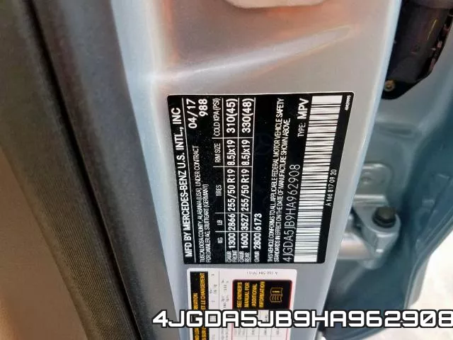 4JGDA5JB9HA962908 фото 2