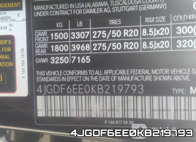 4JGDF6EE0KB219793 фото 10