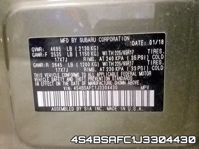 4S4BSAFC1J3304430 фото 2
