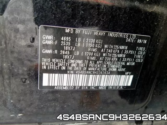 4S4BSANC9H3262634 фото 2