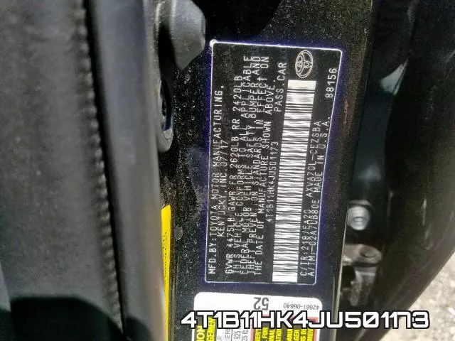 4T1B11HK4JU501173 фото 2