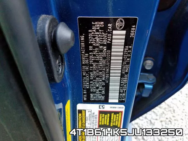 4T1B61HK5JU133250 фото 2